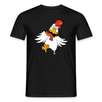 Drôle de poulet hypnotisé - T-shirt homme - noir - Devant - AI Model Male 178 light (178cm)