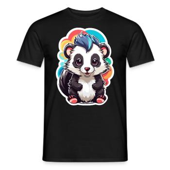 Skunk Cute Kid Color - Men's T-Shirt - black - Front - AI Model Male 178 light (178cm)
