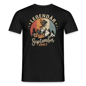 September 1963 - September 1963 Jahrestag 1963 - Männer T-Shirt - Schwarz - Vorne - AI Model Male 178 light (178cm)