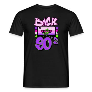 Back To The 90's 90s Party - Men's T-Shirt - black - Front - AI Model Male 178 light (178cm)