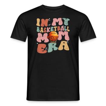 In My Basketball Mom Era - Cute Women's Basketball - Men's T-Shirt - black - Front - AI Model Male 178 light (178cm)