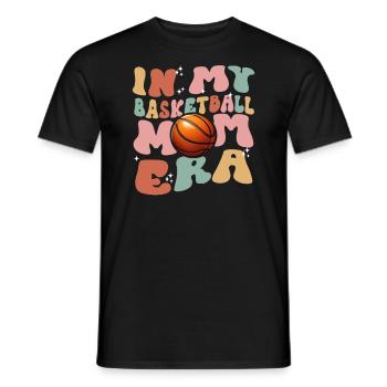 In My Basketball Mom Era - Cute Women's Basketball - Men's T-Shirt - black - Front - AI Model Male 178 light (178cm)