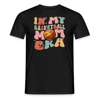 In My Basketball Mom Era - Cute Women's Basketball - Men's T-Shirt - black - Front - AI Model Male 178 light (178cm)