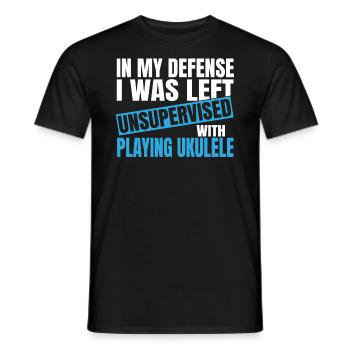 Pour ma défense, je n’ai pas été supervisé en jouant - T-shirt homme - noir - Devant - AI Model Male 178 light (178cm)