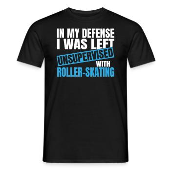 In My Defense I Was Left Unsupervised - Men's T-Shirt - black - Front - AI Model Male 178 light (178cm)