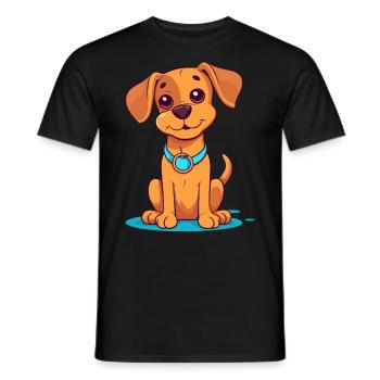 Conception de chien mignon pour les propriétaires de chiens - T-shirt homme - noir - Devant - AI Model Male 178 light (178cm)
