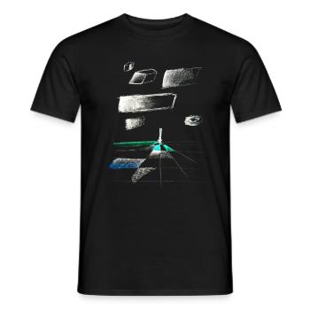 sketchbookpage for black - Men's T-Shirt - black - Front - AI Model Male 178 light (178cm)
