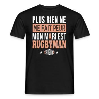 Rugby sport rugby Cadeau femme mari joueur rugby - T-shirt homme - noir - Devant - AI Model Male 178 light (178cm)