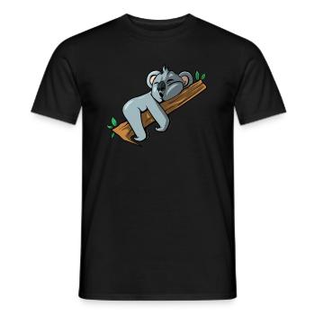 Ours Koala endormi - T-shirt homme - noir - Devant - AI Model Male 178 light (178cm)