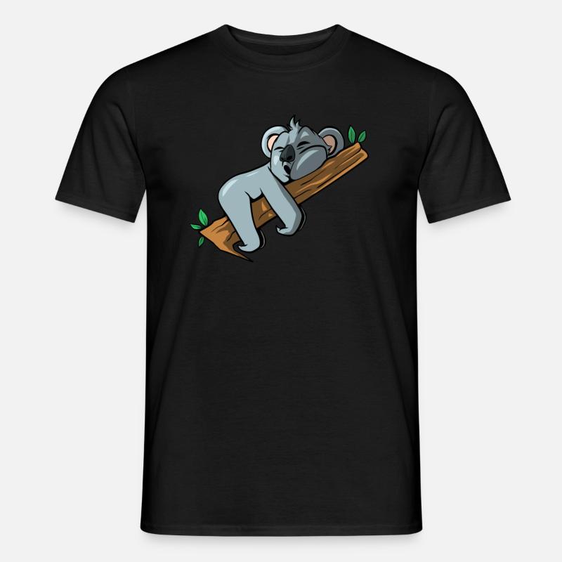 Schlafender Koalabär - Männer T-Shirt - Schwarz
