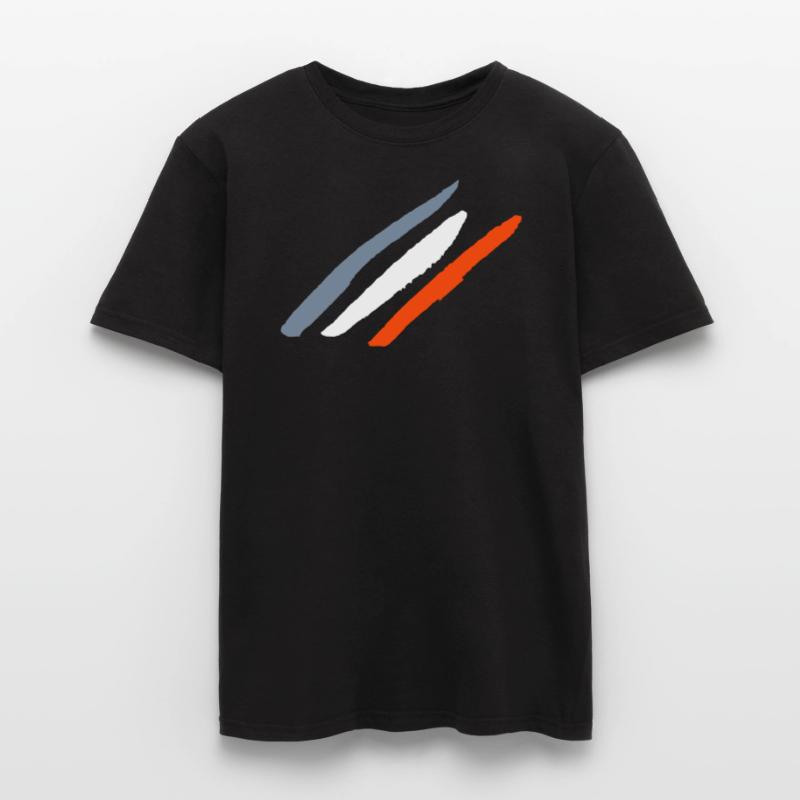 Conception vectorielle de drapeau à rayures T-shirt homme
