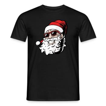 Père Noël de dessin animé cool - T-shirt homme - noir - Devant - AI Model Male 178 light (178cm)