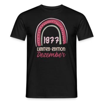 Dezember 1977 Mann Frau 46. Geburtstag Limited Edi - Männer T-Shirt - Schwarz - Vorne - AI Model Male 178 light (178cm)