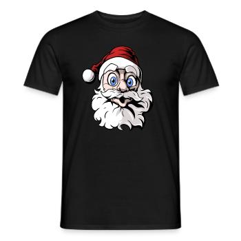 Père Noël de dessin animé cool - T-shirt homme - noir - Devant - AI Model Male 178 light (178cm)