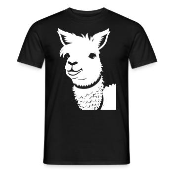 Funny Llama Silhouette Cheeky Fun Llamas - Men's T-Shirt - black - Front - AI Model Male 178 light (178cm)