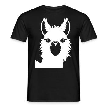 Funny Llama Silhouette Cheeky Fun Llamas - Men's T-Shirt - black - Front - AI Model Male 178 light (178cm)