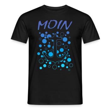 Moin Anker - Männer T-Shirt - Schwarz - Vorne - AI Model Male 178 light (178cm)