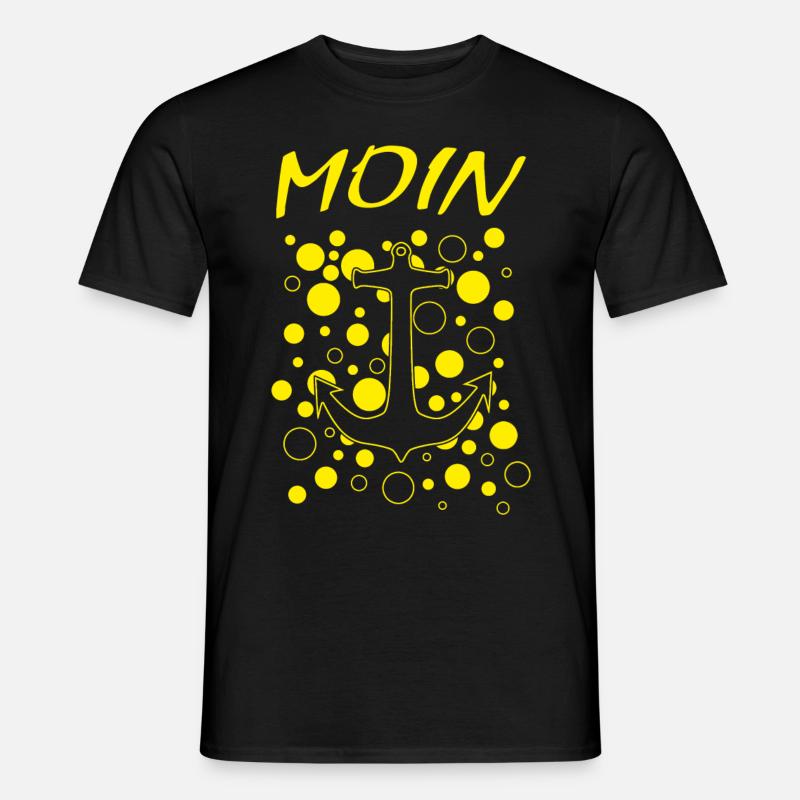 moin moin - Männer T-Shirt - Schwarz