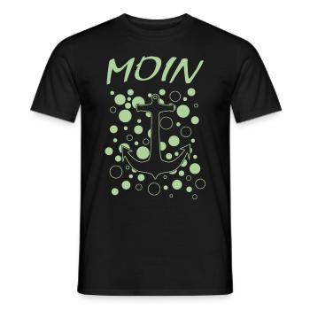 Moin - Männer T-Shirt - Schwarz - Vorne - AI Model Male 178 light (178cm)