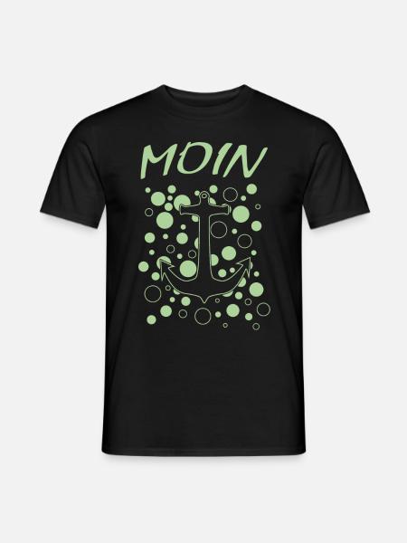 Moin - Männer T-Shirt - Schwarz