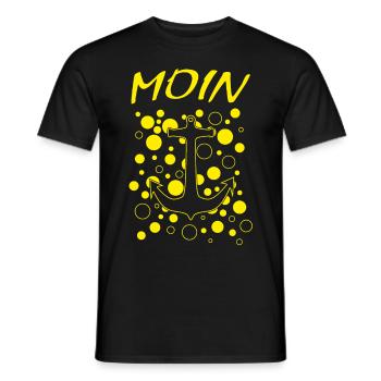 Moin - Männer T-Shirt - Schwarz - Vorne - AI Model Male 178 light (178cm)
