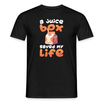 A juice box has killed my supporter - Men's T-Shirt - black - Front - AI Model Male 178 light (178cm)
