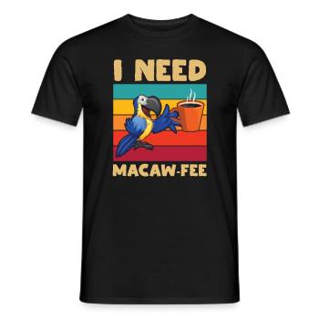Ich Brauche Eine Ara-gebühr Für Alle Vogelfans. - Männer T-Shirt - Schwarz - Vorne - AI Model Male 178 light (178cm)