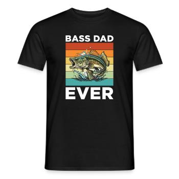 Bass Dad Ever Für Alle Angel-fans - Männer T-Shirt - Schwarz - Vorne - AI Model Male 178 light (178cm)