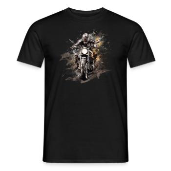 Rider Style T-Shirt Moto Lifestyle Chemise - T-shirt homme - noir - Devant - AI Model Male 178 light (178cm)