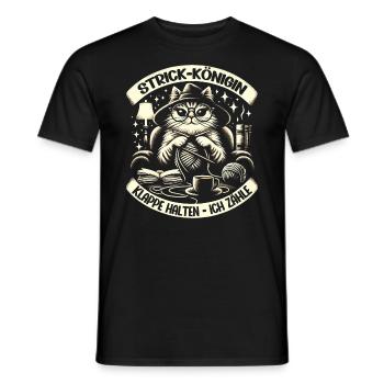 Stricken Strickerin Geschenk Wolle Geburtstag - Männer T-Shirt - Schwarz - Vorne - AI Model Male 178 light (178cm)