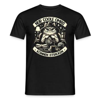 Stricken Strickerin Geschenk Oma Geburtstag - Männer T-Shirt - Schwarz - Vorne - AI Model Male 178 light (178cm)