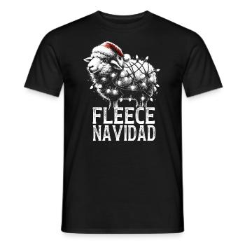 Fleece Navidad Weihnachten Geschenk Lustig Sprüche - Männer T-Shirt - Schwarz - Vorne - AI Model Male 178 light (178cm)