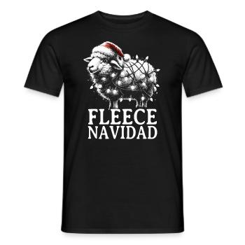 Fleece Navidad Weihnachten Geschenk Lustig Sprüche - Männer T-Shirt - Schwarz - Vorne - AI Model Male 178 light (178cm)
