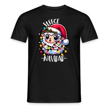 Fleece Navidad Weihnachten Geschenk Lustig Sprüche - Männer T-Shirt - Schwarz - Vorne - AI Model Male 178 light (178cm)