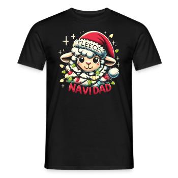 Fleece Navidad Weihnachten Geschenk Lustig Sprüche - Männer T-Shirt - Schwarz - Vorne - AI Model Male 178 light (178cm)
