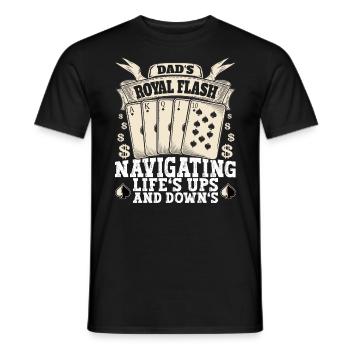 Dad's Royal Flash Navigating Lief's Ups And Down's - Men's T-Shirt - black - Front - AI Model Male 178 light (178cm)