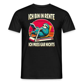 Rentner Geschenk Ruhestand Lustig Sport - Männer T-Shirt - Schwarz - Vorne - AI Model Male 178 light (178cm)