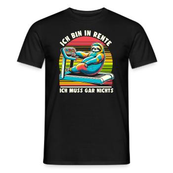 Rentner Geschenk Ruhestand Lustig Sport - Männer T-Shirt - Schwarz - Vorne - AI Model Male 178 light (178cm)