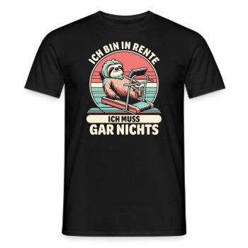 Rentner Geschenk Ruhestand Lustig Sport - Männer T-Shirt - Schwarz - Vorne - AI Model Male 178 light (178cm)