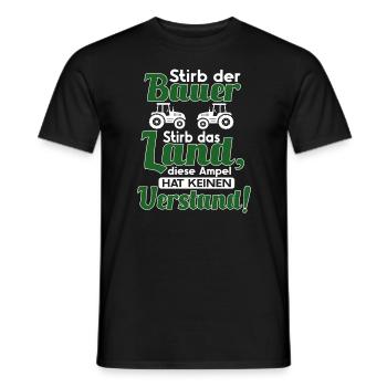 Bauern und Landwirte Demo - Traktor Agrar Protest - Männer T-Shirt - Schwarz - Vorne - AI Model Male 178 light (178cm)