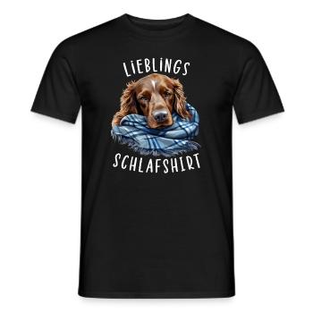 Lieblings Schlafshirt Irish Setter - Männer T-Shirt - Schwarz - Vorne - AI Model Male 178 light (178cm)