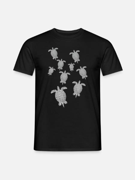 Schildkröten Turtles - Männer T-Shirt - Schwarz