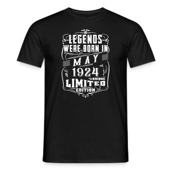 Birthday May 1924 Year Limited Edition - Men's T-Shirt - black - Front - AI Model Male 178 light (178cm)