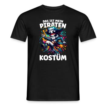 Costume de carnaval de pirate - T-shirt homme - noir - Devant - AI Model Male 178 light (178cm)