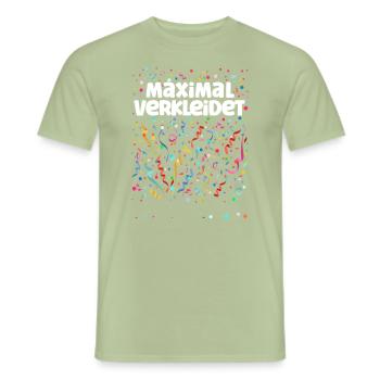 Maximal Verkleidet Kostümersatz Kein Kostüm - Männer T-Shirt - Sage - Vorne - AI Model Male 178 light (178cm)