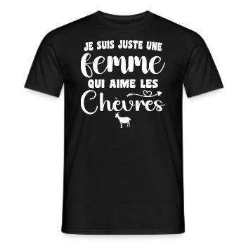 Ich bin nur eine Frau, die Ziegen liebt - Männer T-Shirt - Schwarz - Vorne - AI Model Male 178 light (178cm)
