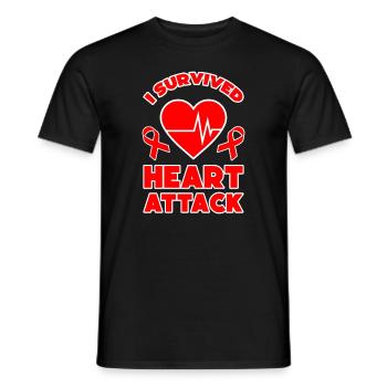 Je fais une crise cardiaque pour les supporters - T-shirt homme - noir - Devant - AI Model Male 178 light (178cm)