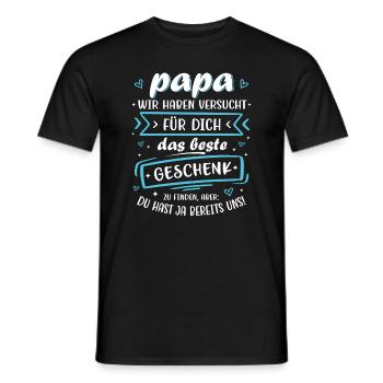 The best gift is us dad father's day - Men's T-Shirt - black - Front - AI Model Male 178 light (178cm)