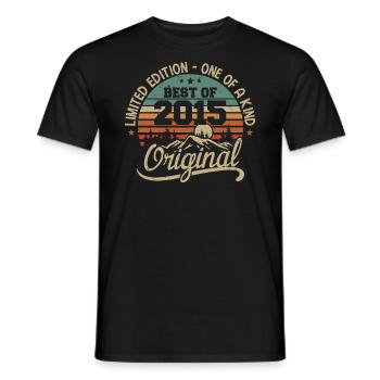 Vintage 2015 Legende - Retro Geburtstagsgeschenk - Männer T-Shirt - Schwarz - Vorne - AI Model Male 178 light (178cm)