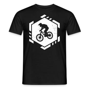 Cycling Cycling Cyclists Mountain Biking - Men's T-Shirt - black - Front - AI Model Male 178 light (178cm)